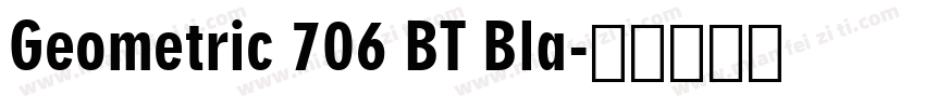 Geometric 706 BT Bla字体转换